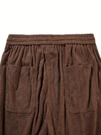 Men's Brown Loose Fit Corduroy Cargo Style Trouser