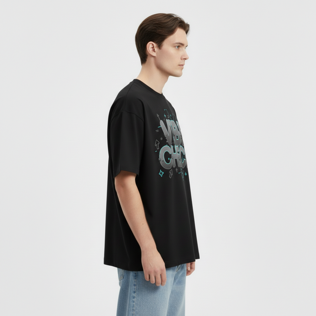 Vibe Check Oversized T-Shirt for Men | Bold Streetwear by Vraxen