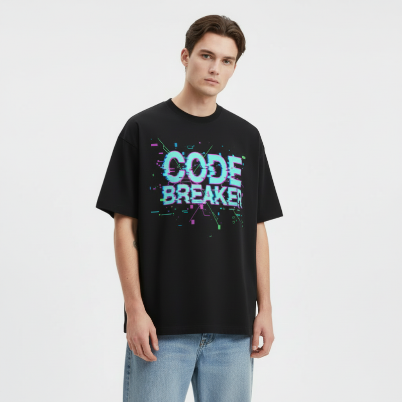 CODE BREAKER Oversized T-Shirt | VRAXEN® Streetwear